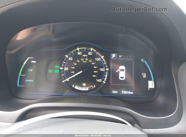 KMHC65LD8KU137637 2019 HYUNDAI IONIQ PLUG-IN HYBRID Черный Вид задних сидений