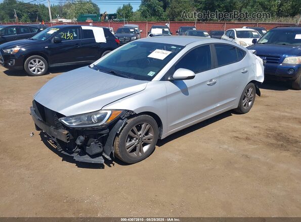 KMHD84LF1JU467757 2018 HYUNDAI ELANTRA Silver წინა მარცხენა ხედი სამი მეოთხედიდან