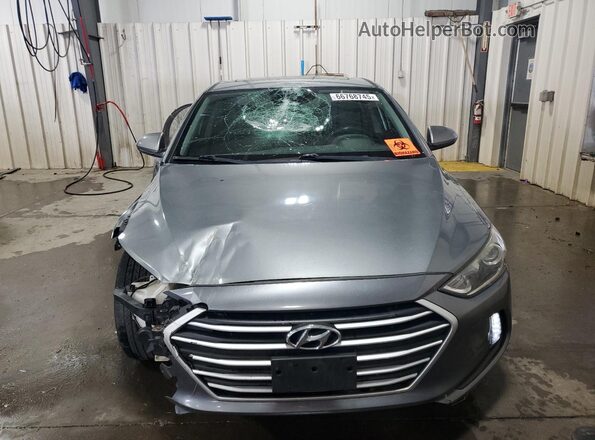 KMHD84LF9JU633376 2018 HYUNDAI ELANTRA Gray 