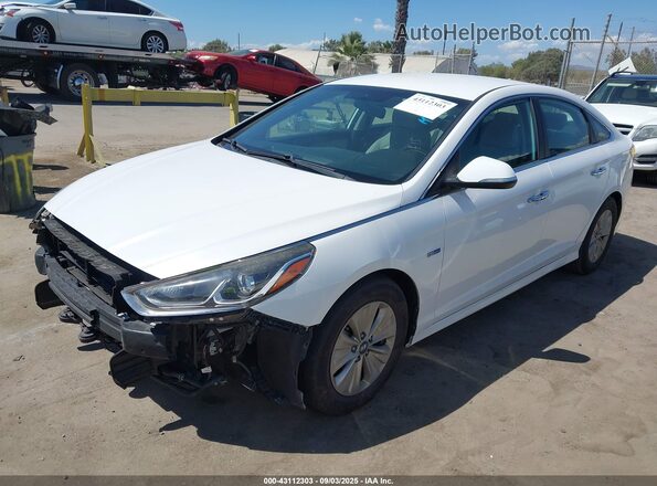 KMHE24L37JA078778 2018 HYUNDAI SONATA HYBRID White 