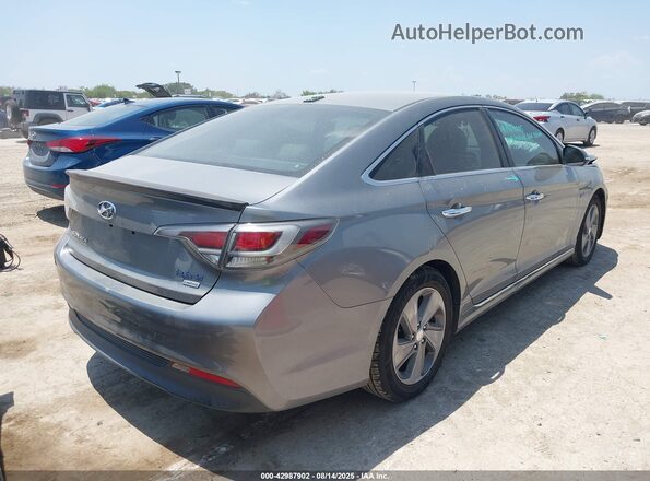KMHE34L31HA066794 2017 HYUNDAI SONATA HYBRID Gray 