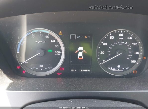 KMHE34L31HA066794 2017 HYUNDAI SONATA HYBRID Gray 