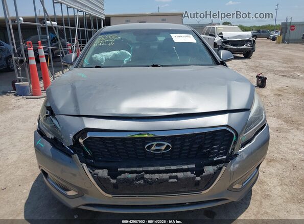 KMHE34L31HA066794 2017 HYUNDAI SONATA HYBRID Gray 