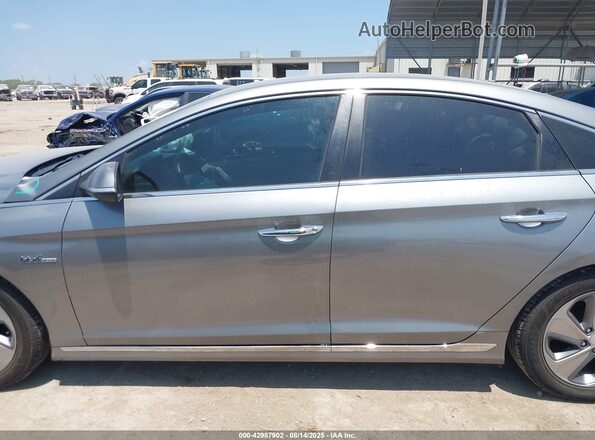 KMHE34L31HA066794 2017 HYUNDAI SONATA HYBRID Gray 