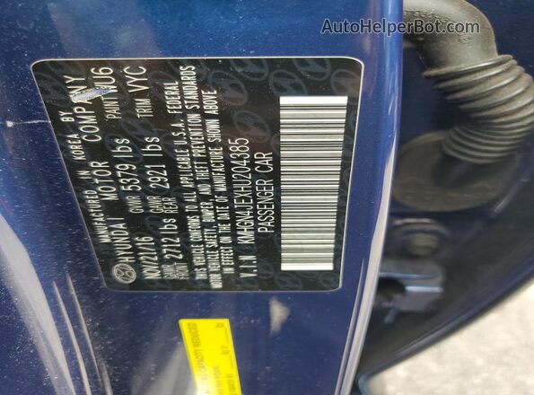 KMHGN4JEXHU204385 2017 GENESIS G80 Синий 