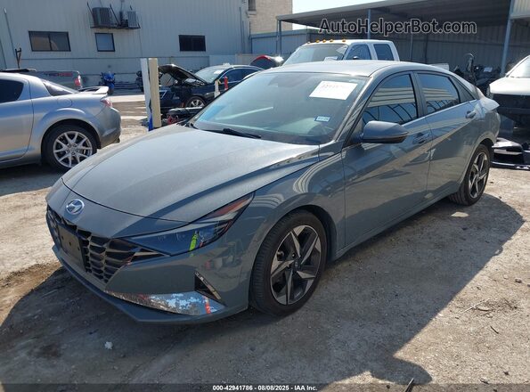 KMHLP4AG8MU140318 2021 HYUNDAI ELANTRA Gray Vista tres cuartos delantera izquierda