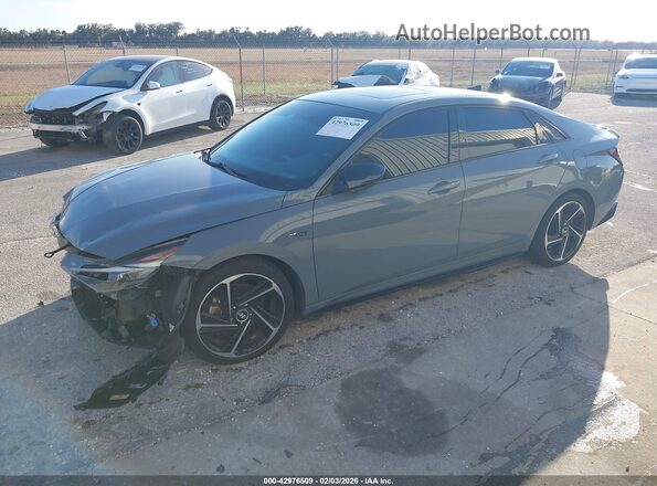KMHLR4AF0NU327670 2022 HYUNDAI ELANTRA Gray Przód lewy