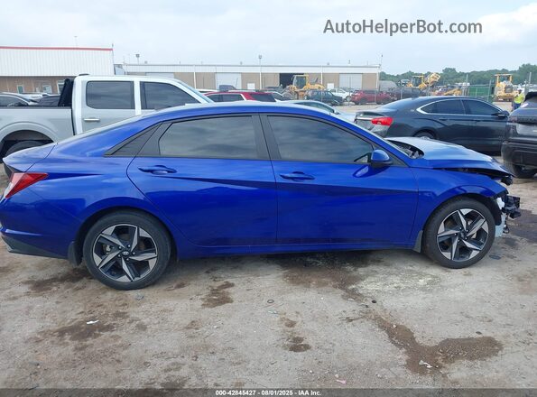 KMHLS4AG7PU564835 2023 HYUNDAI ELANTRA Blue ხელსაწყოთა პანელის ხედი