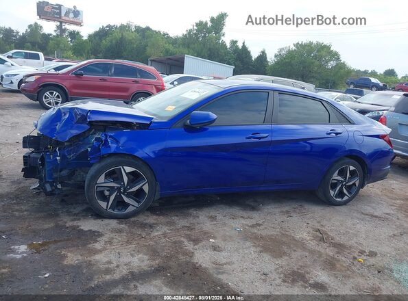 KMHLS4AG7PU564835 2023 HYUNDAI ELANTRA Blue უკანა სალონის ხედი
