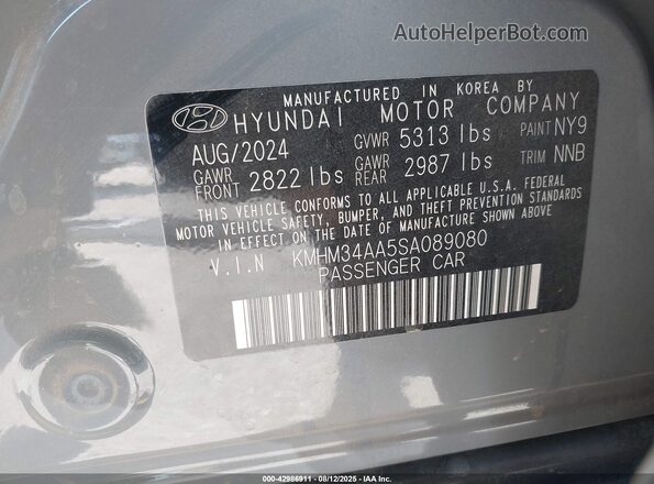 KMHM34AA5SA089080 2025 HYUNDAI IONIQ 6 Gray Widok komory silnika