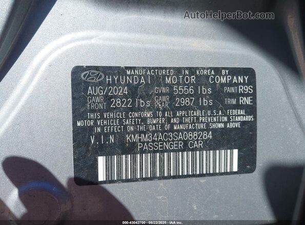 KMHM34AC3SA088284 2025 HYUNDAI IONIQ 6 Gray ძრავის განყოფილების ხედი