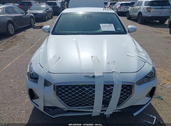 KMTG24LA7KU034986 2019 GENESIS G70 White Instrument cluster view