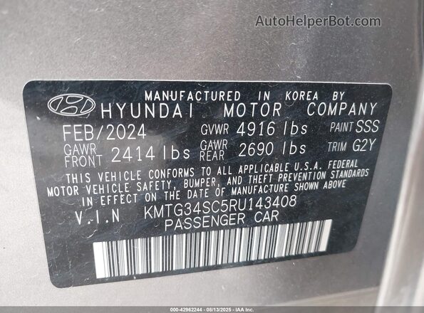 KMTG34SC5RU143408 2024 GENESIS G70 Серый Вид подкапотного пространства