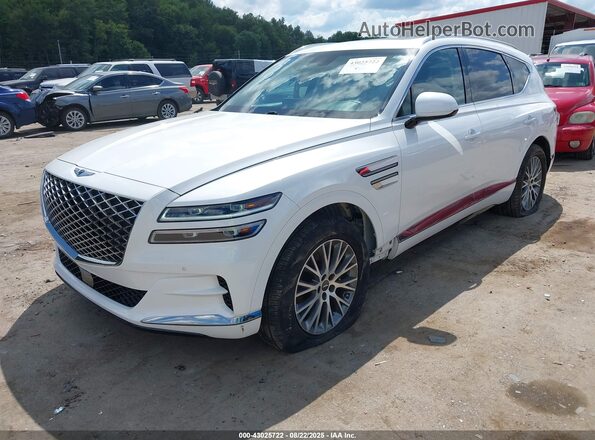 KMUHBDSB6MU037505 2021 GENESIS GV80 White წინა მარცხენა ხედი სამი მეოთხედიდან