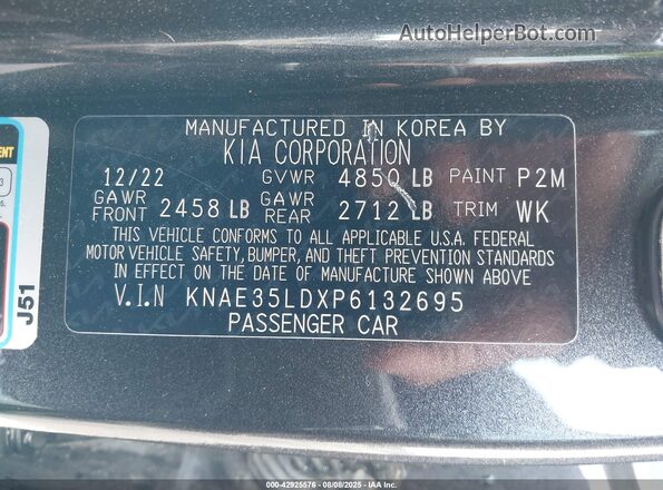 KNAE35LDXP6132695 2023 KIA STINGER Gray 
