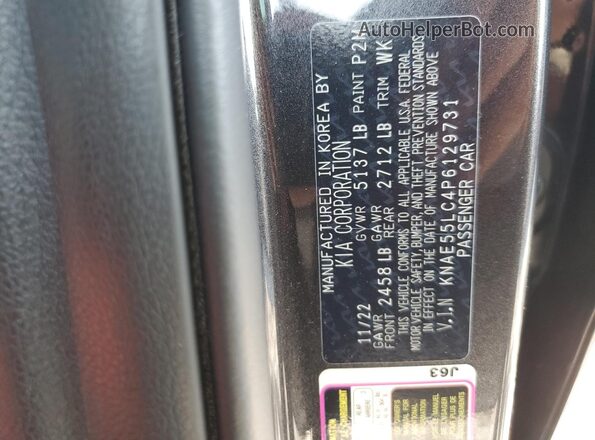 KNAE55LC4P6129731 2023 KIA STINGER Charcoal 