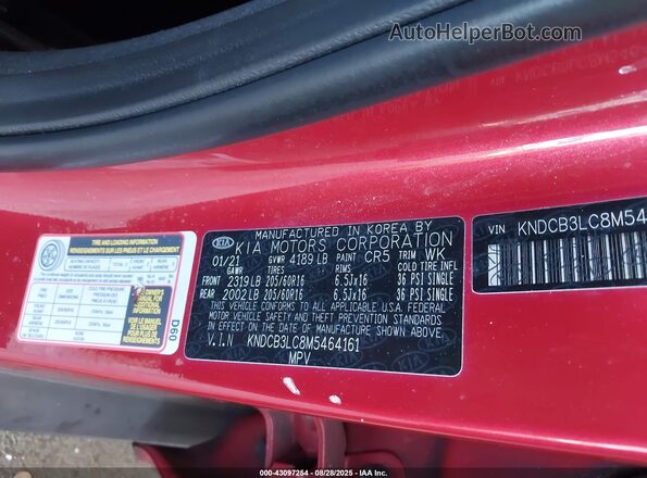 KNDCB3LC8M5464161 2021 KIA NIRO Red Engine compartment view