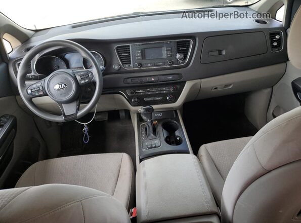 KNDMB5C10G6198857 2016 KIA SEDONA Белый Вид панели приборов