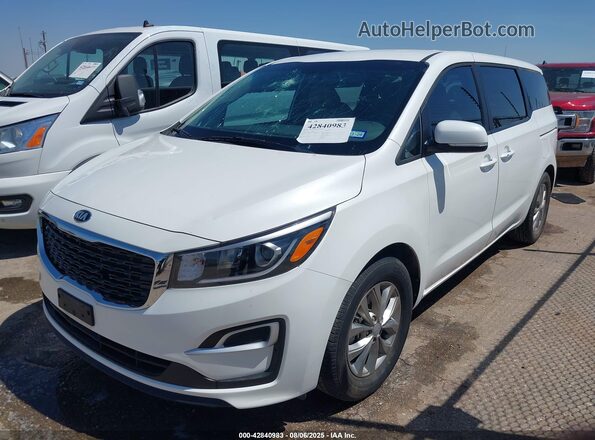 KNDMB5C14M6673874 2021 KIA SEDONA White Առջևի ձախ երեք քառորդ տեսարան