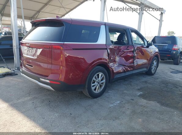 KNDNB4H35P6289907 2023 KIA CARNIVAL MPV Red Trasero derecho