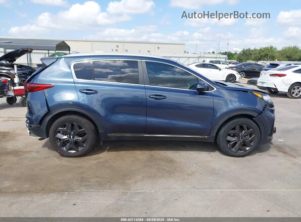 KNDP63AC9M7877378 2021 KIA SPORTAGE Blue უკანა სალონის ხედი