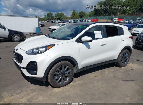 KNDP6CAC9M7854585 2021 KIA SPORTAGE White წინა მარცხენა ხედი სამი მეოთხედიდან