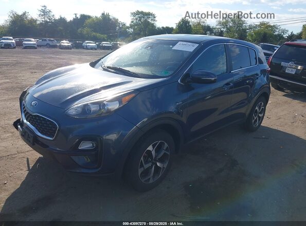 KNDPMCAC8M7914975 2021 KIA SPORTAGE Blue წინა მარცხენა ხედი სამი მეოთხედიდან