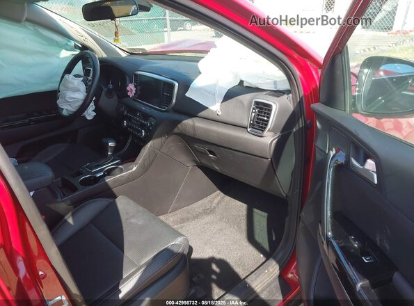 KNDPNCAC5M7918737 2021 KIA SPORTAGE Red Widok wnętrza z przodu