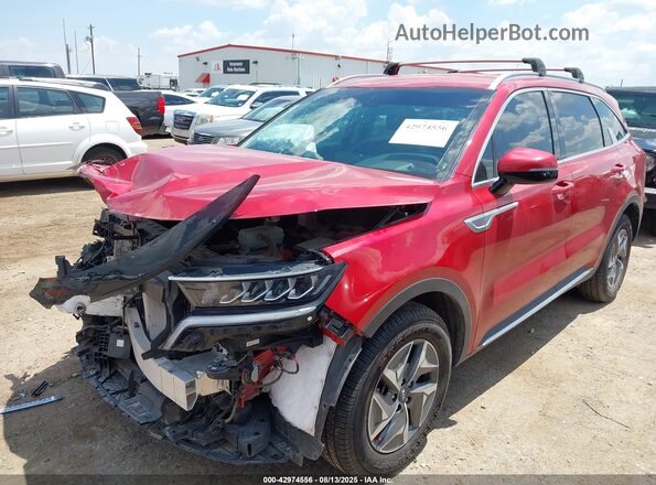 KNDRG4LG4M5036897 2021 KIA SORENTO HYBRID Red Front left