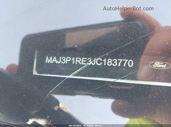MAJ3P1RE3JC183770 2018 FORD ECOSPORT White Вид підкапотного простору