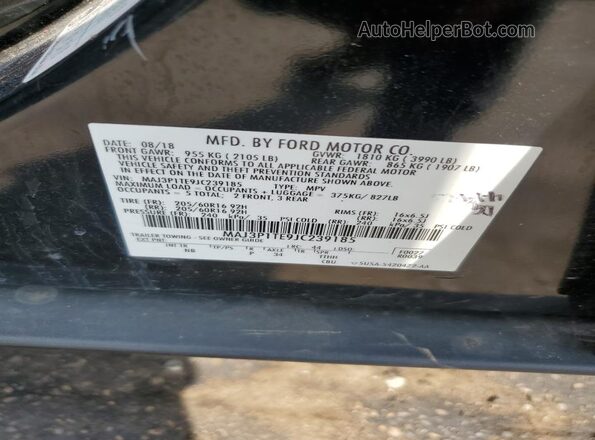 MAJ3P1TE9JC239185 2018 FORD ECOSPORT Черный 