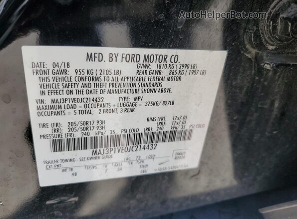 MAJ3P1VE0JC214432 2018 FORD ECOSPORT Black 