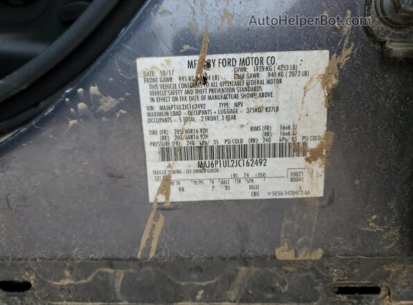 MAJ6P1UL2JC162492 2018 FORD ECOSPORT Gray 