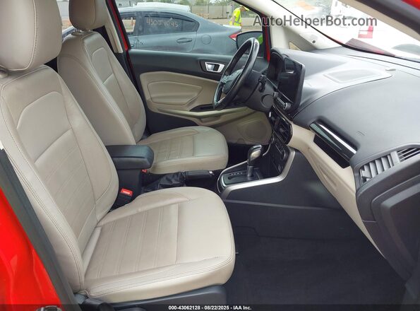 MAJ6S3KL6LC322714 2020 FORD ECOSPORT Red Vista interior delantera