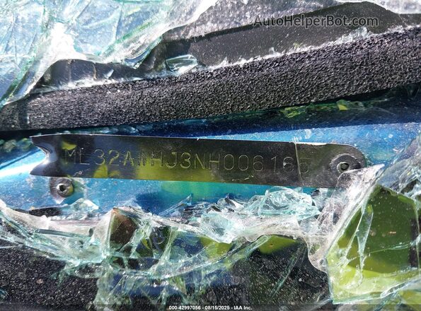 ML32AWHJ3NH006165 2022 MITSUBISHI MIRAGE Blue Շարժիչի բաժամունքի տեսք