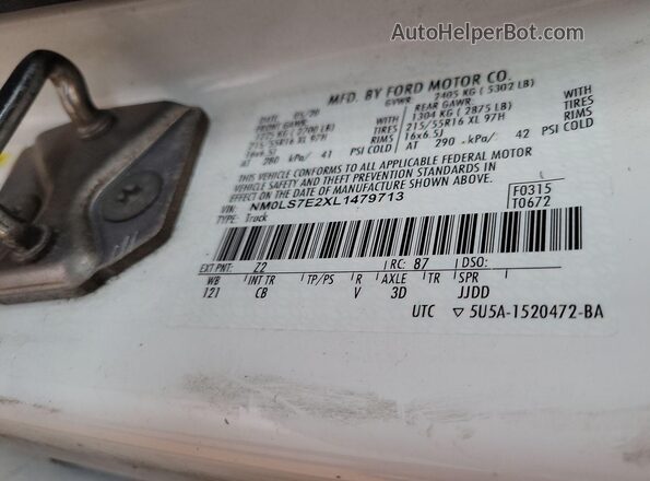 NM0LS7E2XL1479713 2020 FORD TRANSIT CONNECT  