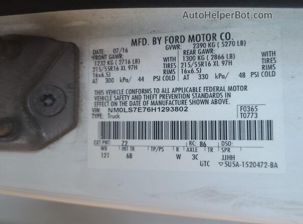 NM0LS7E76H1293802 2017 FORD TRANSIT CONNECT  