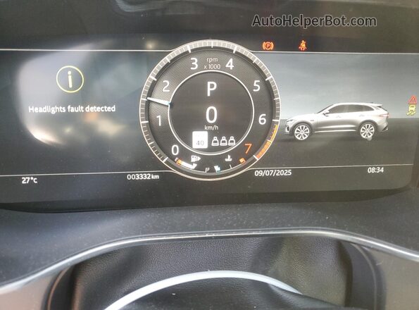 SADCT2EX7RA729663 2024 JAGUAR F-PACE Gray Instrument cluster view