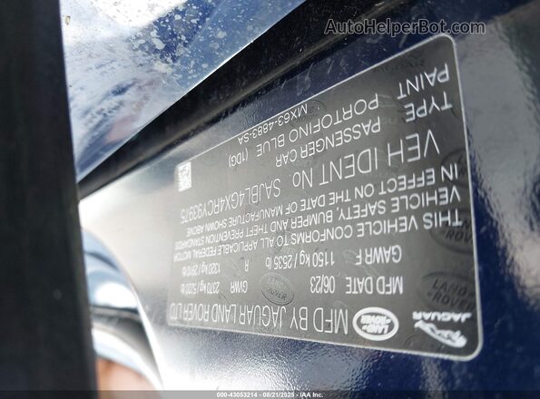 SAJBL4GX4RCY93975 2024 JAGUAR XF Dark Blue Вид подкапотного пространства