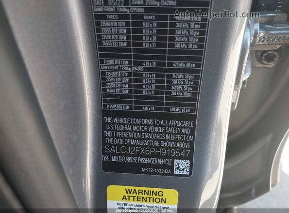 SALCJ2FX6PH919547 2023 LAND ROVER DISCOVERY SPORT Gray Widok komory silnika