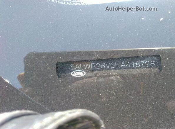 SALWR2RV0KA418798 2019 LAND ROVER RANGE ROVER SPORT  