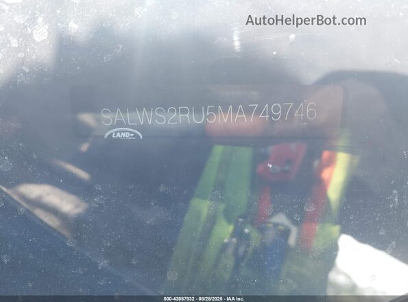 SALWS2RU5MA749746 2021 LAND ROVER RANGE ROVER SPORT Black 