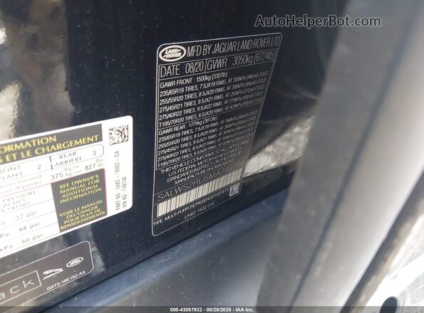 SALWS2RU5MA749746 2021 LAND ROVER RANGE ROVER SPORT Black Вид підкапотного простору