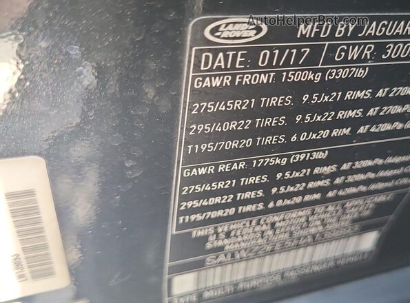 SALWZ2FE5HA139893 2017 LAND ROVER RANGE ROVER SPORT  Սալոնի 360 աստիճան տեսք