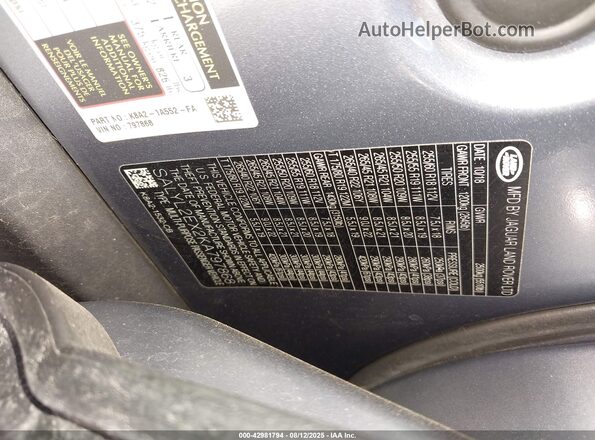 SALYL2EX2KA797868 2019 LAND ROVER RANGE ROVER VELAR Light Blue Вид подкапотного пространства