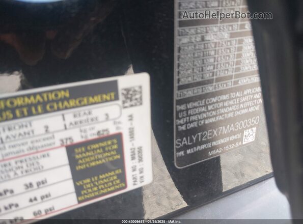 SALYT2EX7MA300350 2021 LAND ROVER RANGE ROVER VELAR Черный Вид подкапотного пространства