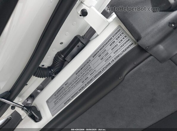 SCBCG2ZG6MC088399 2021 BENTLEY OTHER White Вид підкапотного простору