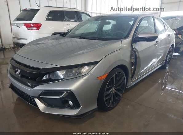 SHHFK7H40MU417063 2021 HONDA CIVIC Silver წინა მარცხენა ხედი სამი მეოთხედიდან