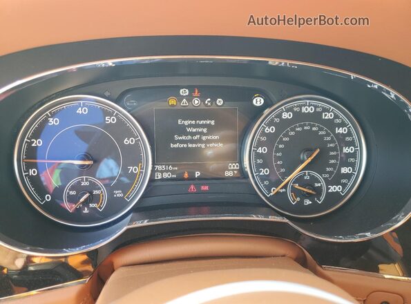 SJAAM2ZV3KC027618 2019 BENTLEY BENTAYGA Black ხელსაწყოთა პანელის ხედი
