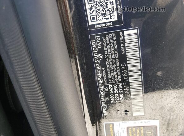 W1K1J5JB8MF168685 2021 MERCEDES-BENZ E Black 